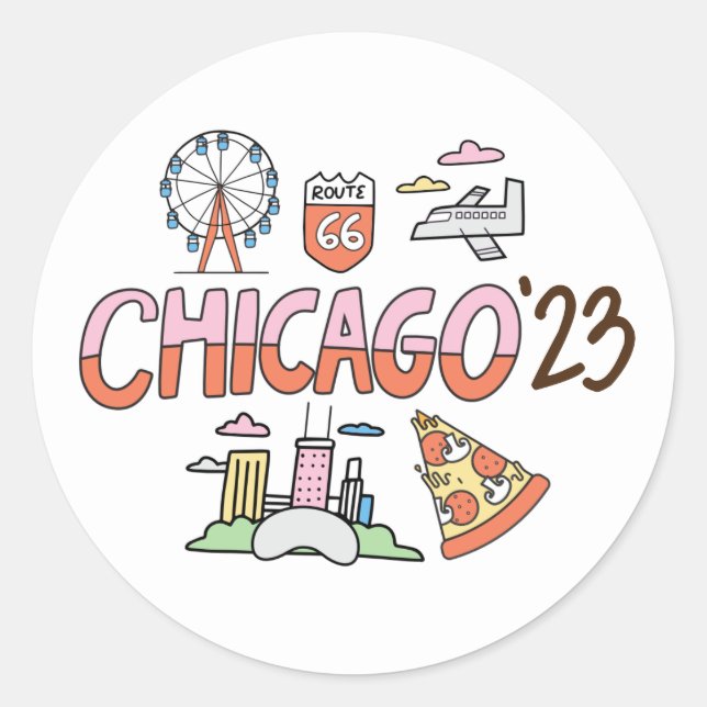 Sticker Rond Chicago 2023 (Devant)