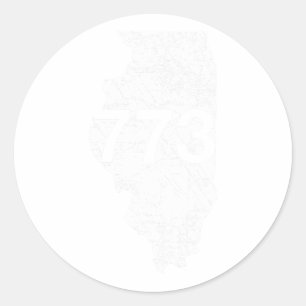 Sticker Rond Chicago Area Code 773