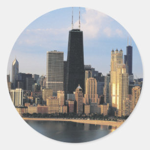 Sticker Rond Chicago de la commande de rivage de lac