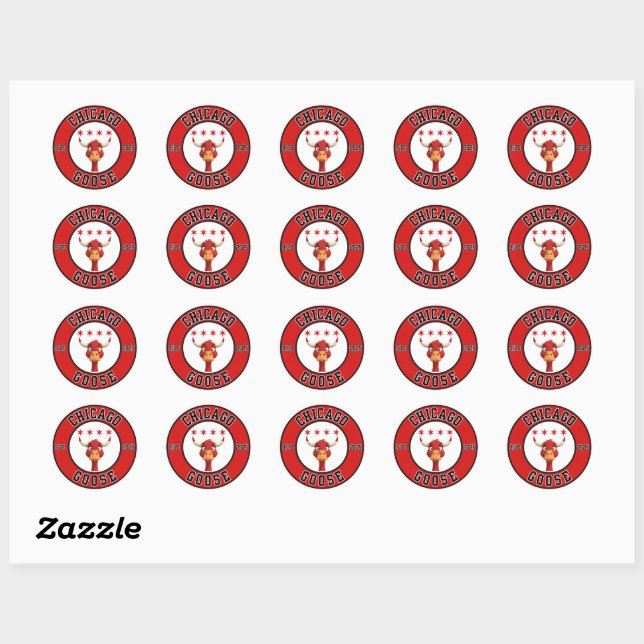 Sticker Rond Chicago Goose - 2025 - Feuille d'autocollants (Feuille)