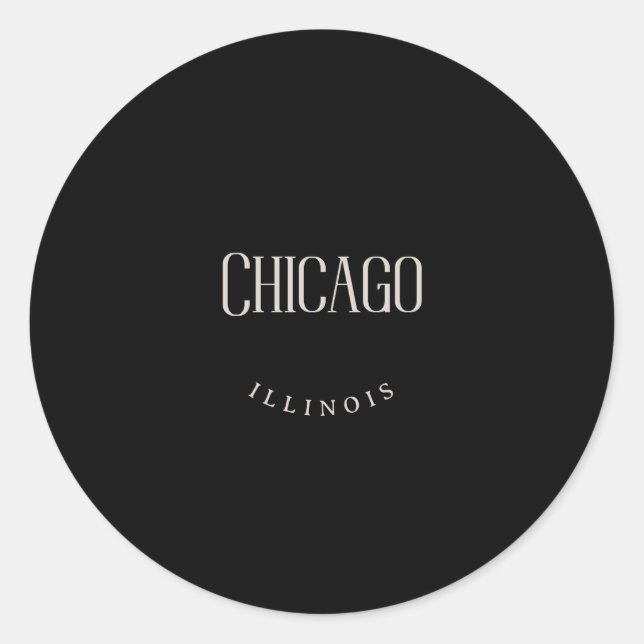 Sticker Rond Chicago IL (Devant)