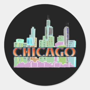 Sticker Rond Chicago IL