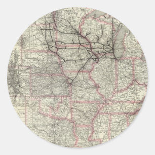 Sticker Rond Chicago Milwaukee et relais de St Paul et
