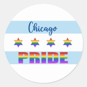 Sticker Rond Chicago Pride