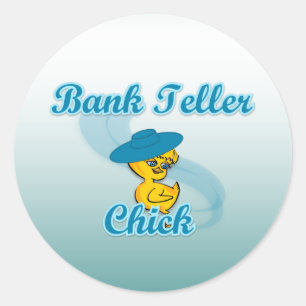 Sticker Rond Chick de vendeur bancaire #3
