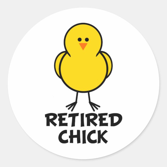 Sticker Rond Chick retraité (Devant)