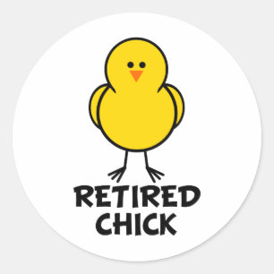 Sticker Rond Chick retraité