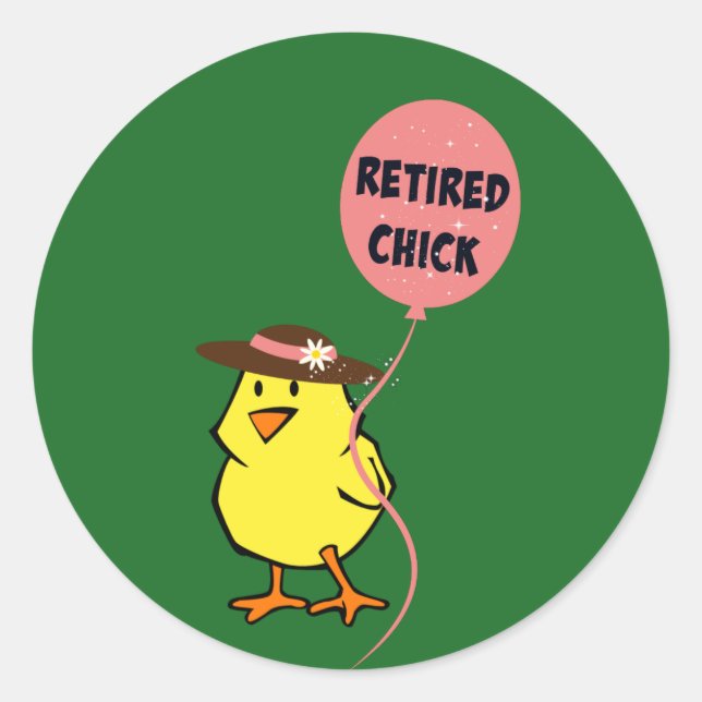 Sticker Rond Chick retraité...oh si mignon (Devant)