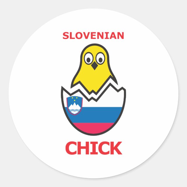 Sticker Rond Chick slovène (Devant)