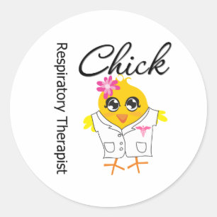 Sticker Rond Chick, thérapeute respiratoire