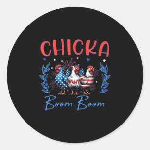 Sticker Rond Chicka Chicka Boom Boom Liberté de grossesse Indép