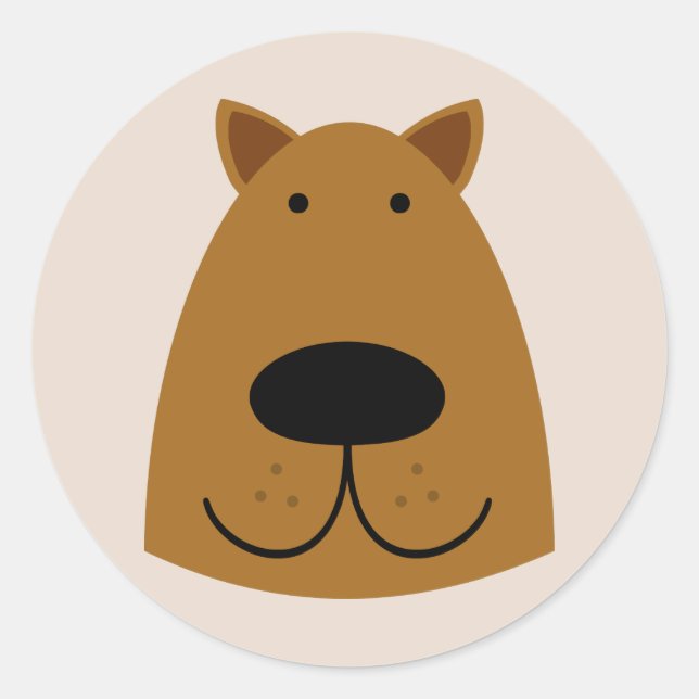 Sticker Rond Chien (Devant)