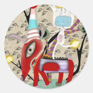 STICKER ROND CHIEN