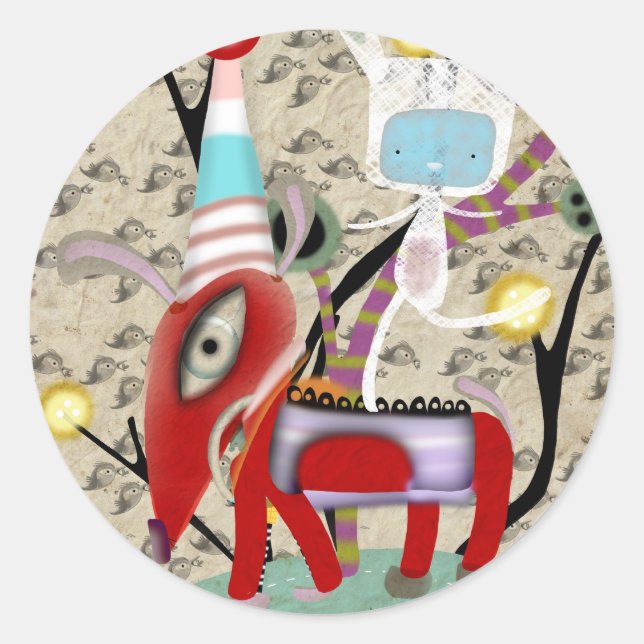 STICKER ROND CHIEN (Devant)