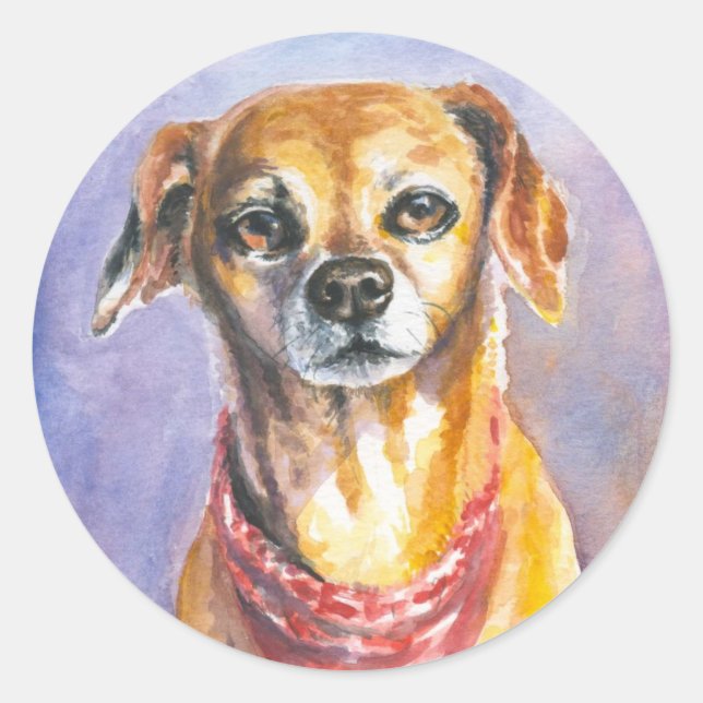 Sticker Rond Chien 2 (Devant)