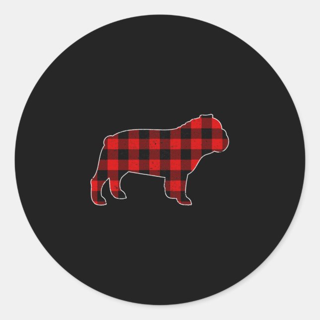 Sticker Rond Chien à tête plate de Buffalo (Devant)