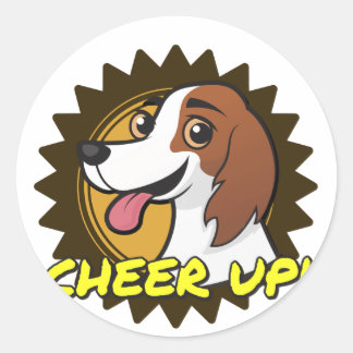 Sticker Rond Chien - Bravo !