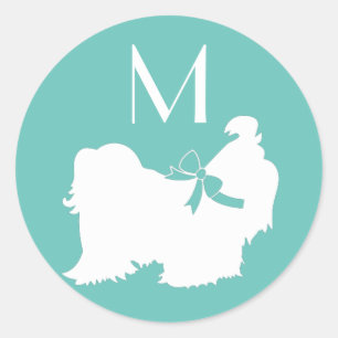 Sticker Rond Chien Chien Chien Chien Chien Chien Chien Chien Ch