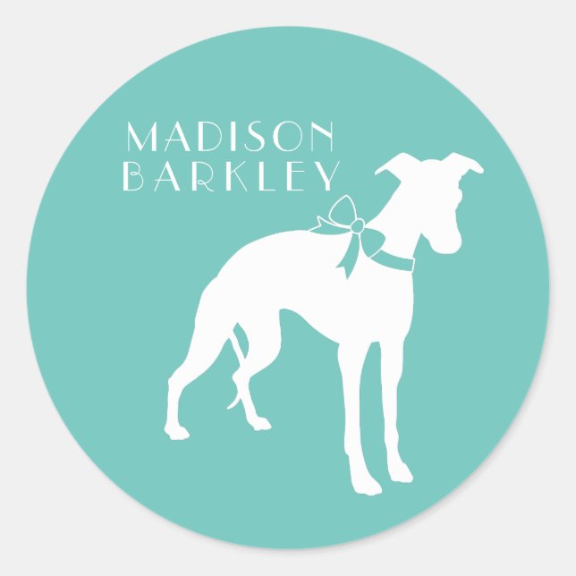 Sticker Rond Chien Chien Chien Chien Chien Chien Chien Puppy (Devant)