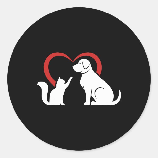 Sticker Rond Chien Chien Chien Chien Et Ba (Devant)