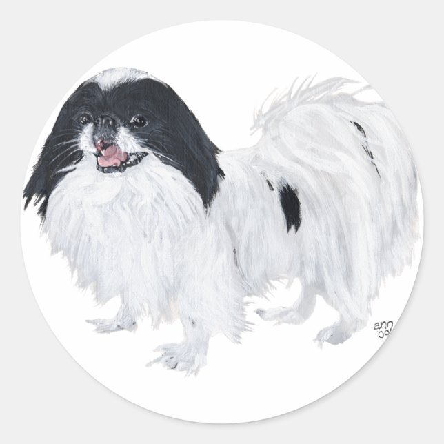 Sticker Rond Chien chinois japonais (Devant)