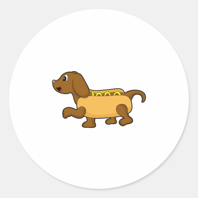 Sticker Rond Chien comme chien de garde (Devant)