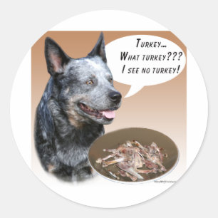 Sticker Rond Chien de bétail australien Turquie