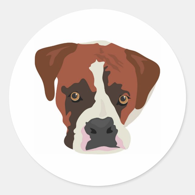 Sticker Rond Chien de boîte (Devant)