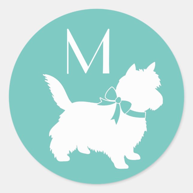 Sticker Rond Chien de Cairn Terrier Chien Chien Chien Chien Chi (Devant)