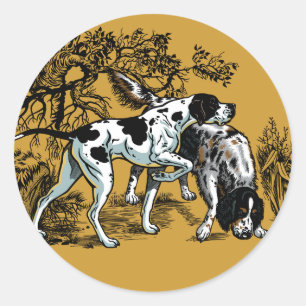 Sticker Rond chien de chasse