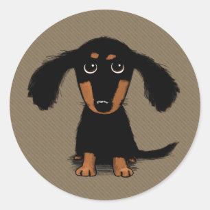 Sticker Rond Chien de Chien de Chien Cochon