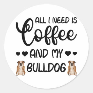 Sticker Rond Chien De Chien De Chien D'Angleterre Tout Ce Dont 