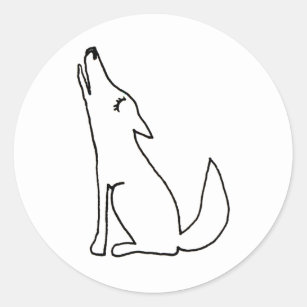 Sticker avec l'œuvre « Tête de loup détaillée en noir et blanc » de  l'artiste RalphKingsM