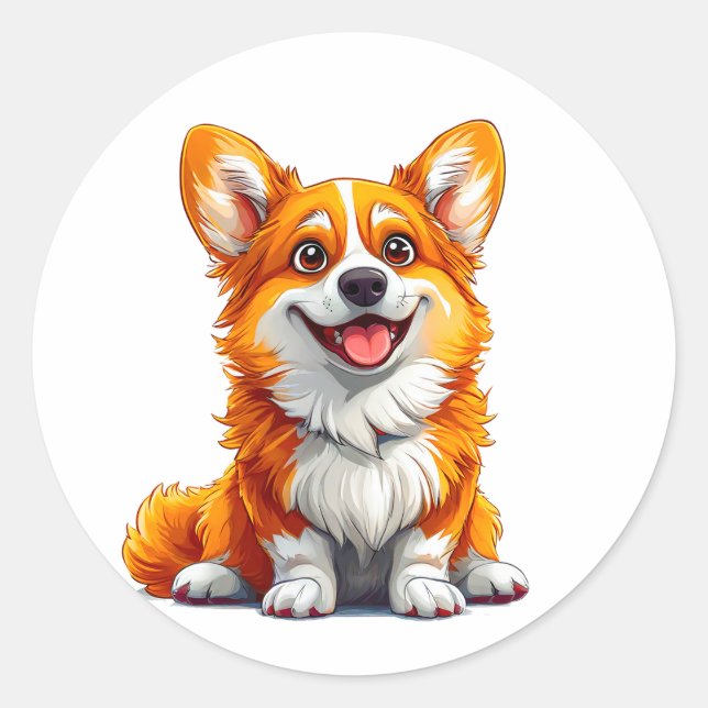 Sticker Rond Chien de race Cool (Devant)