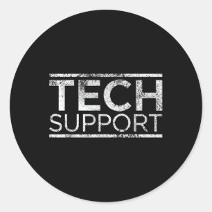 Sticker Rond Chien de support technique