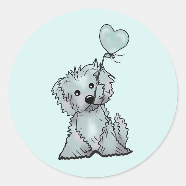 Sticker Rond chien et (Devant)