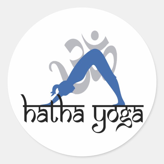Sticker Rond Chien face vers le bas Hatha Yoga (Devant)