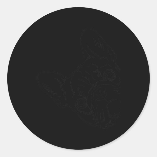 Sticker Rond Chien français (Devant)
