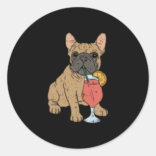 Sticker Rond Chien Français Chien Français Chien Chien Chien à
