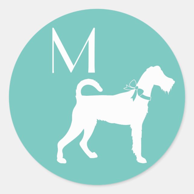Sticker Rond Chien Irlandais Terrier Puppy (Devant)