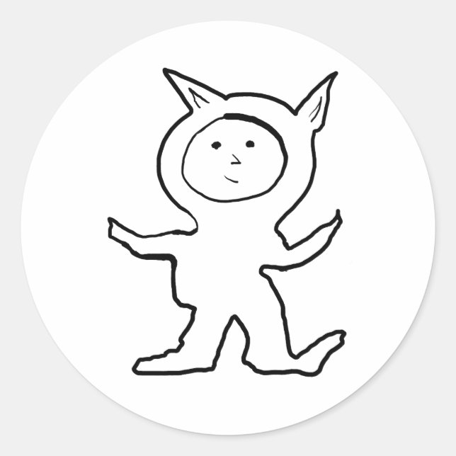 Sticker Rond Chien Jammies Kid (Devant)