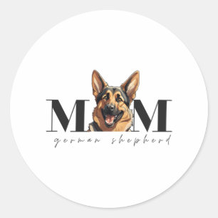 Sticker Rond Chien Maman GERMAN SHEPHERD CHIEN Classic T-Shirt