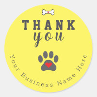 Chien Paw Merci Personnalisé, Jaune