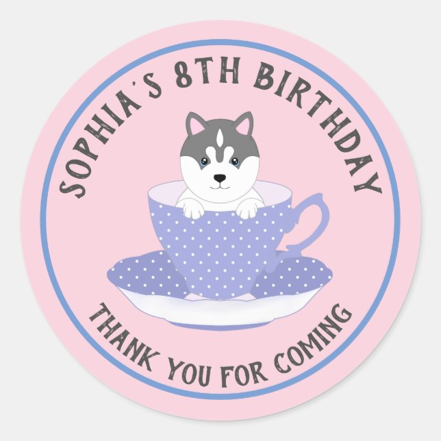 Sticker Rond Chien personnalisé (Devant)