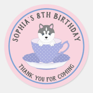 Sticker Rond Chien personnalisé