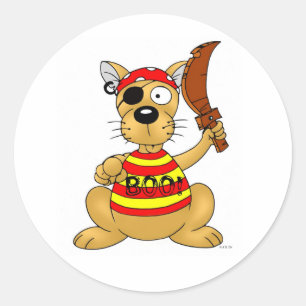 Sticker Rond Chien pirate