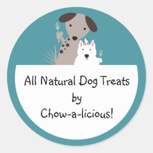 Sticker Rond chiens aliments faits maison chef emballage autoco