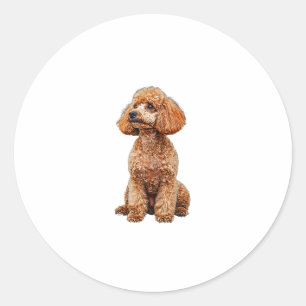 Sticker Rond Chiens Amoureux des animaux de canicules amusants
