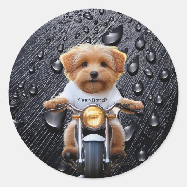 Sticker Rond Chiens chiens (Devant)