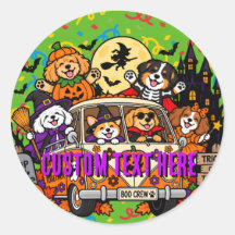 Chiens Halloween Van Rétro Personnalisé